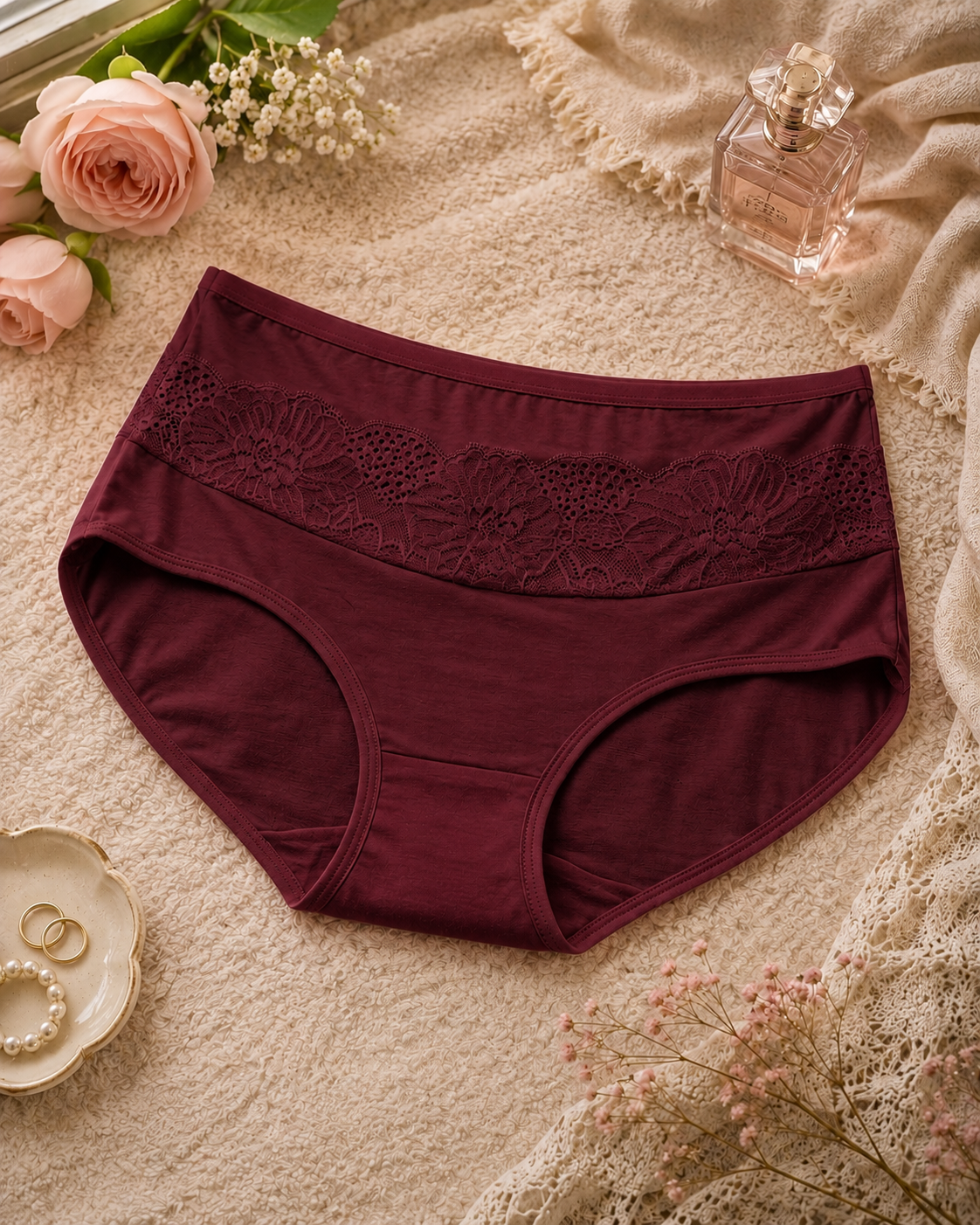 (Pack of 3) Lace Panel Comfort Panty - Image 3